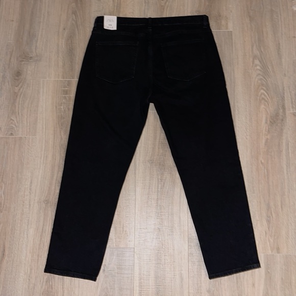 Zara Black Jeans NEW Slim Cut Hi-Rise Ankle Length Size 14 - Picture 10 of 12